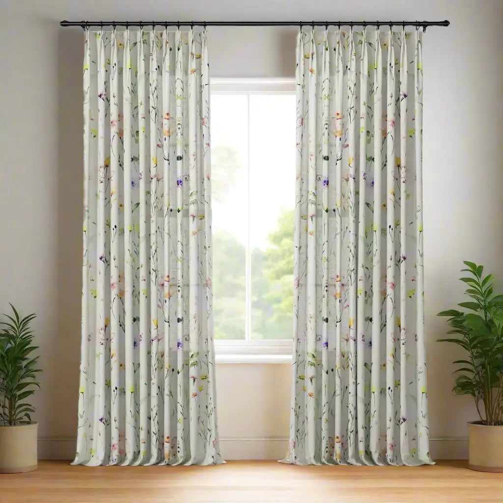 Holly Botanical Boho Pleated Curtains