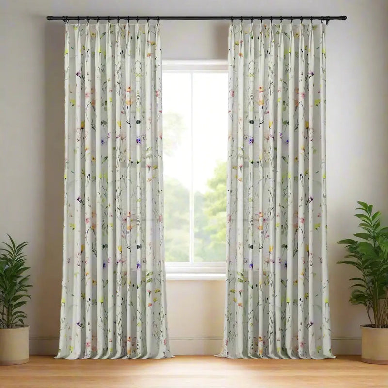 Holly Botanical Boho Pleated Curtains