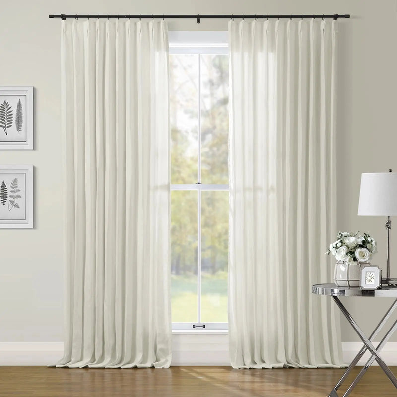 Patti Premium Belgian Linen Pleated Curtains