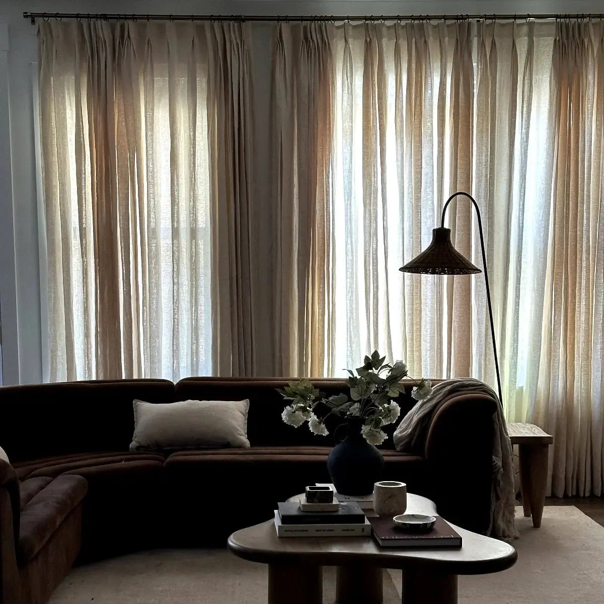 Patti Premium Belgian Linen Pleated Curtains