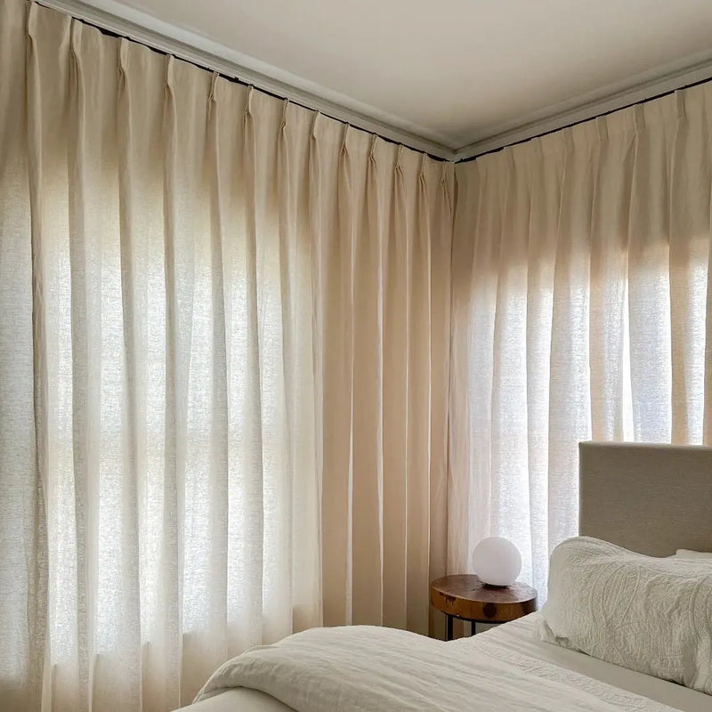 Patti Premium Belgian Linen Pleated Curtains