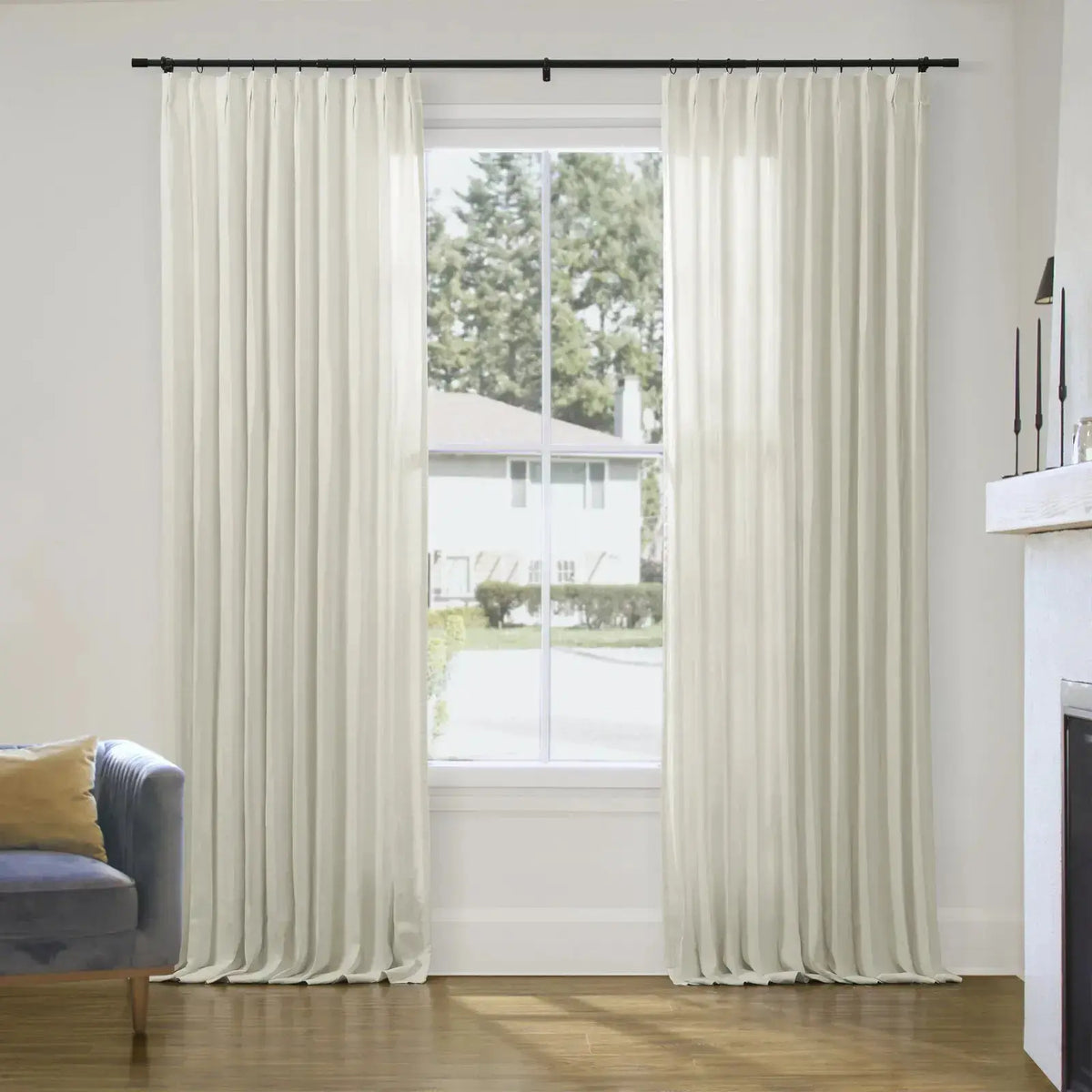 Patti Premium Belgian Linen Pleated Curtains