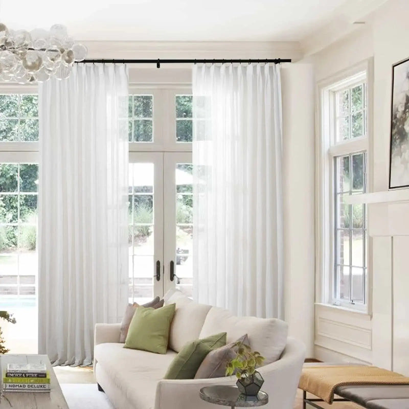 Flynn Airy Lightweight Pleated Sheer Curtain