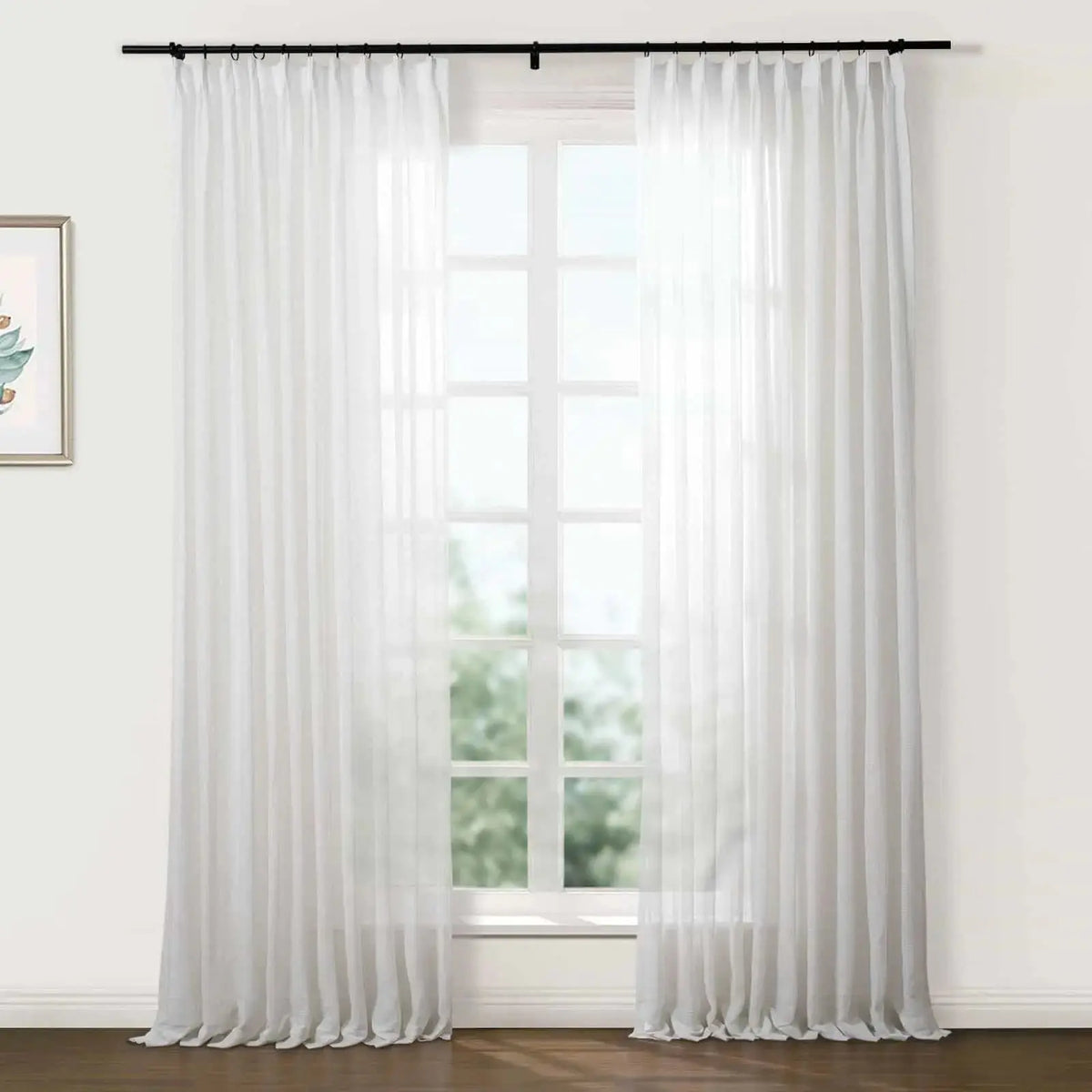 Flynn Airy Lightweight Pleated Sheer Curtain