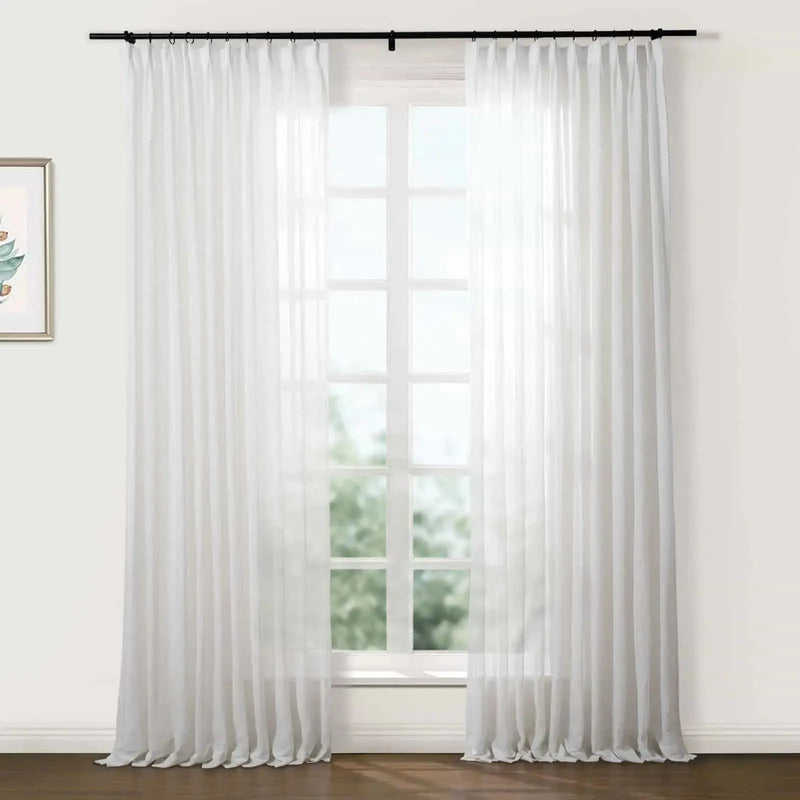 Flynn Airy Lightweight Pleated Sheer Curtain