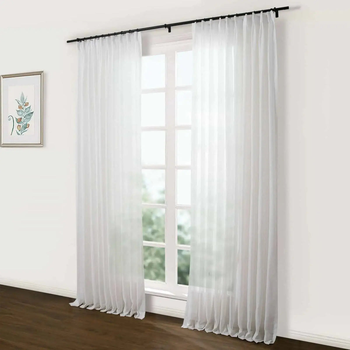 Flynn Airy Lightweight Pleated Sheer Curtain