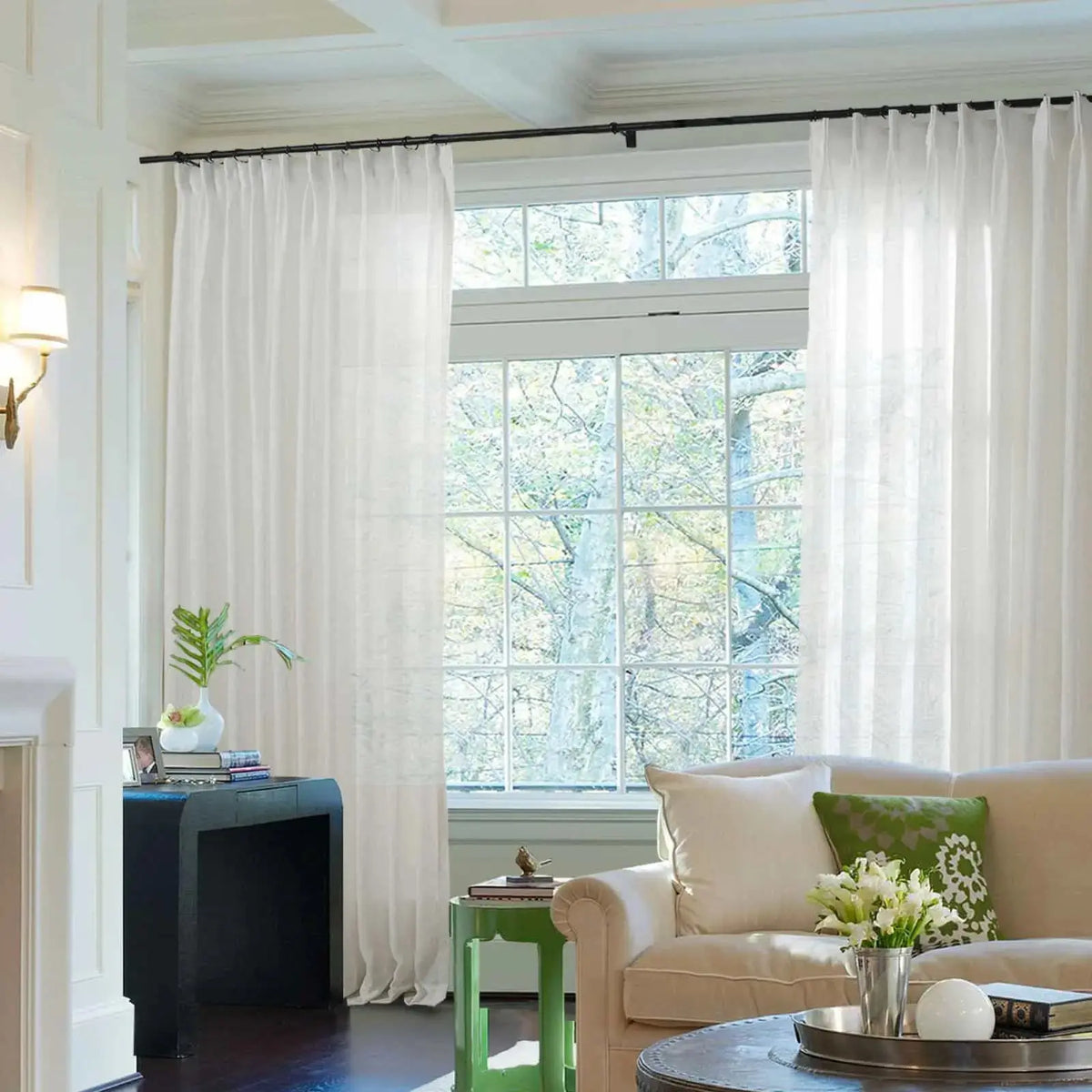 Flynn Airy Lightweight Pleated Sheer Curtain