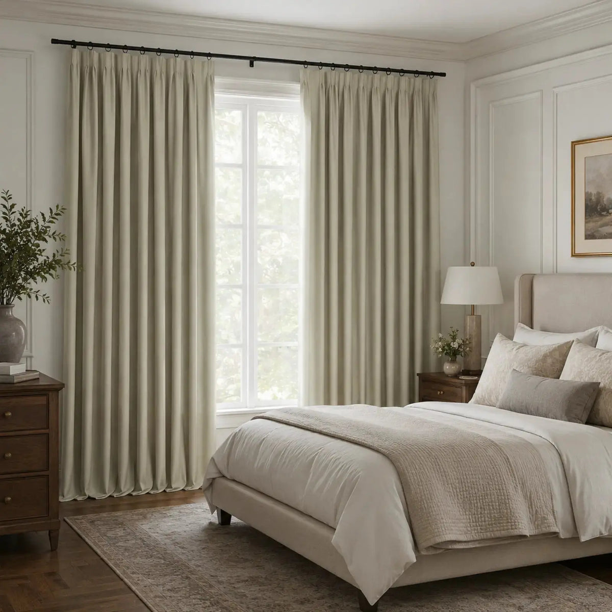 Lila Blockout Pleated Curtains