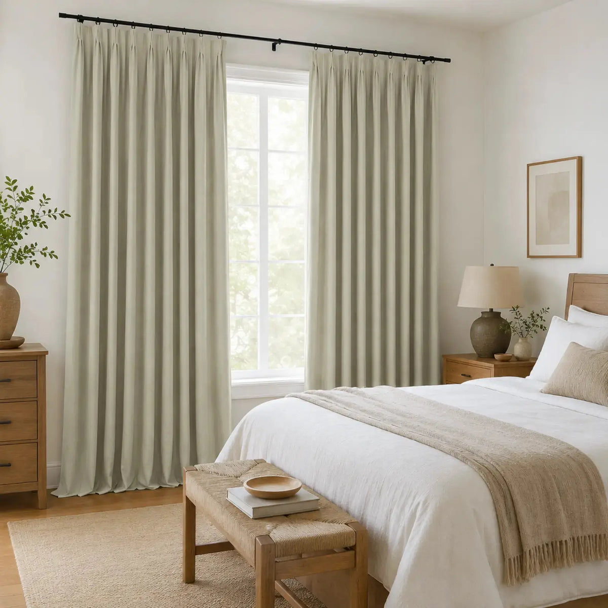 Lila Blockout Pleated Curtains