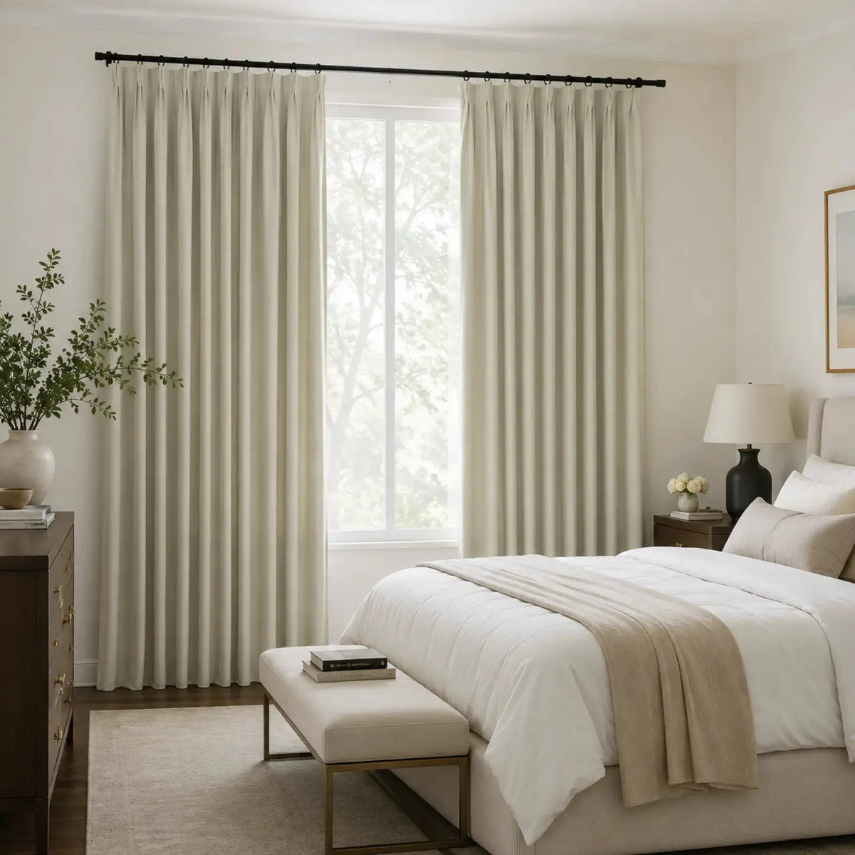 Lila Blockout Pleated Curtains