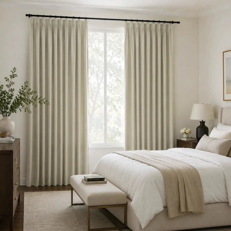 Lila Blockout Pleated Curtains