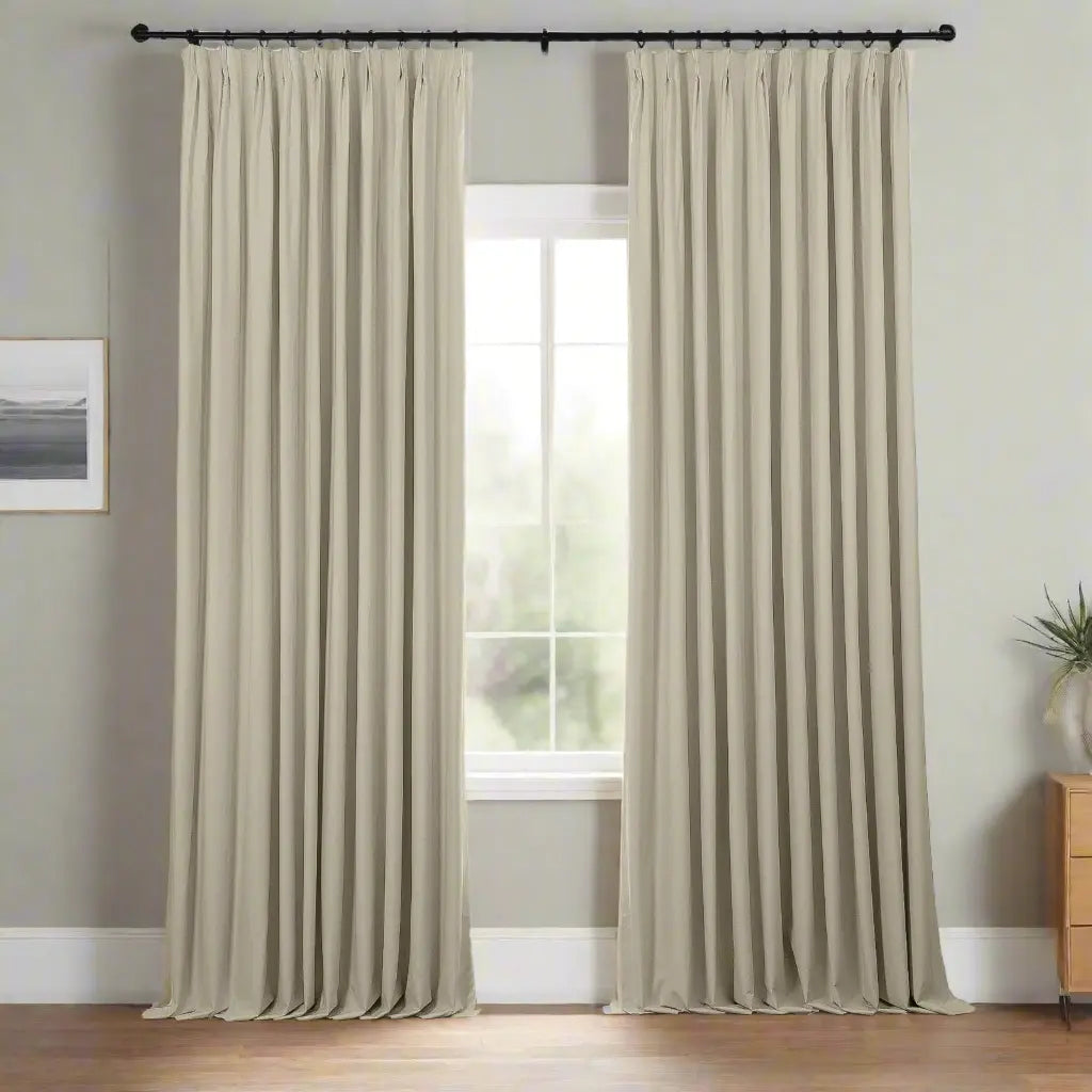 Lila Blockout Pleated Curtains