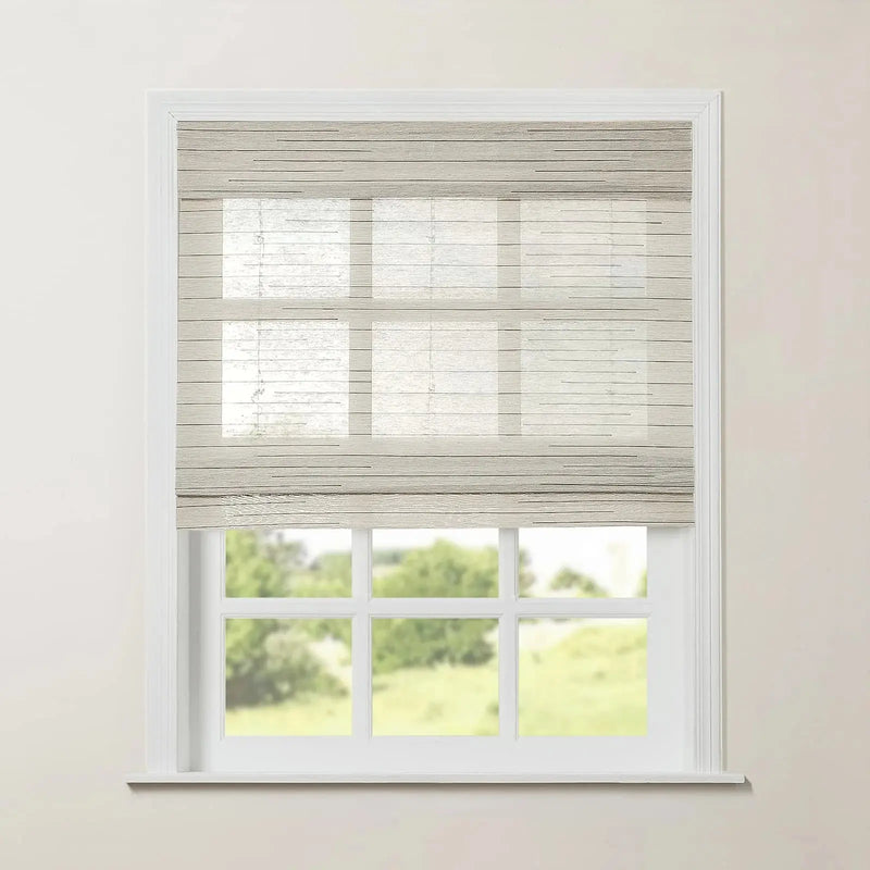 Rae Natural Ramie Jute Woven Wood Blinds - Series M