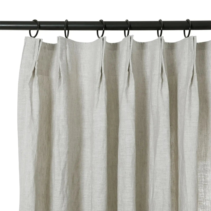 Doris Pure Linen Pleated Curtains