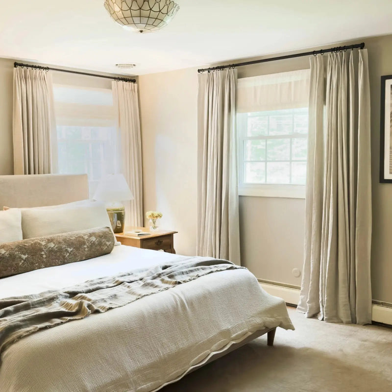 Doris Pure Linen Pleated Curtains
