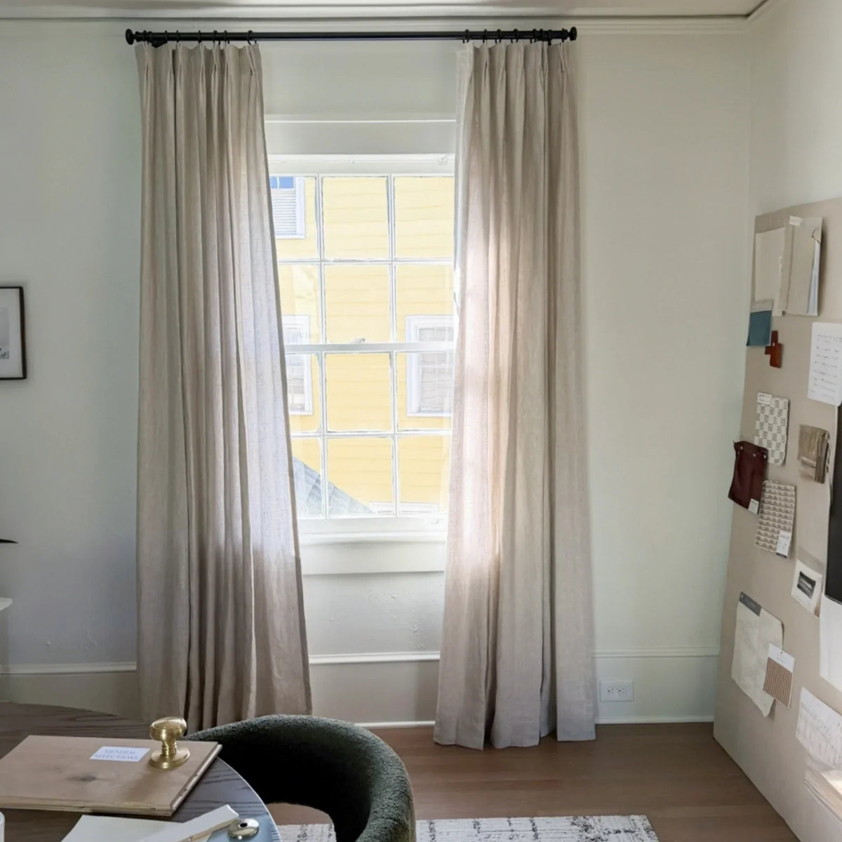 Doris Pure Linen Pleated Curtains