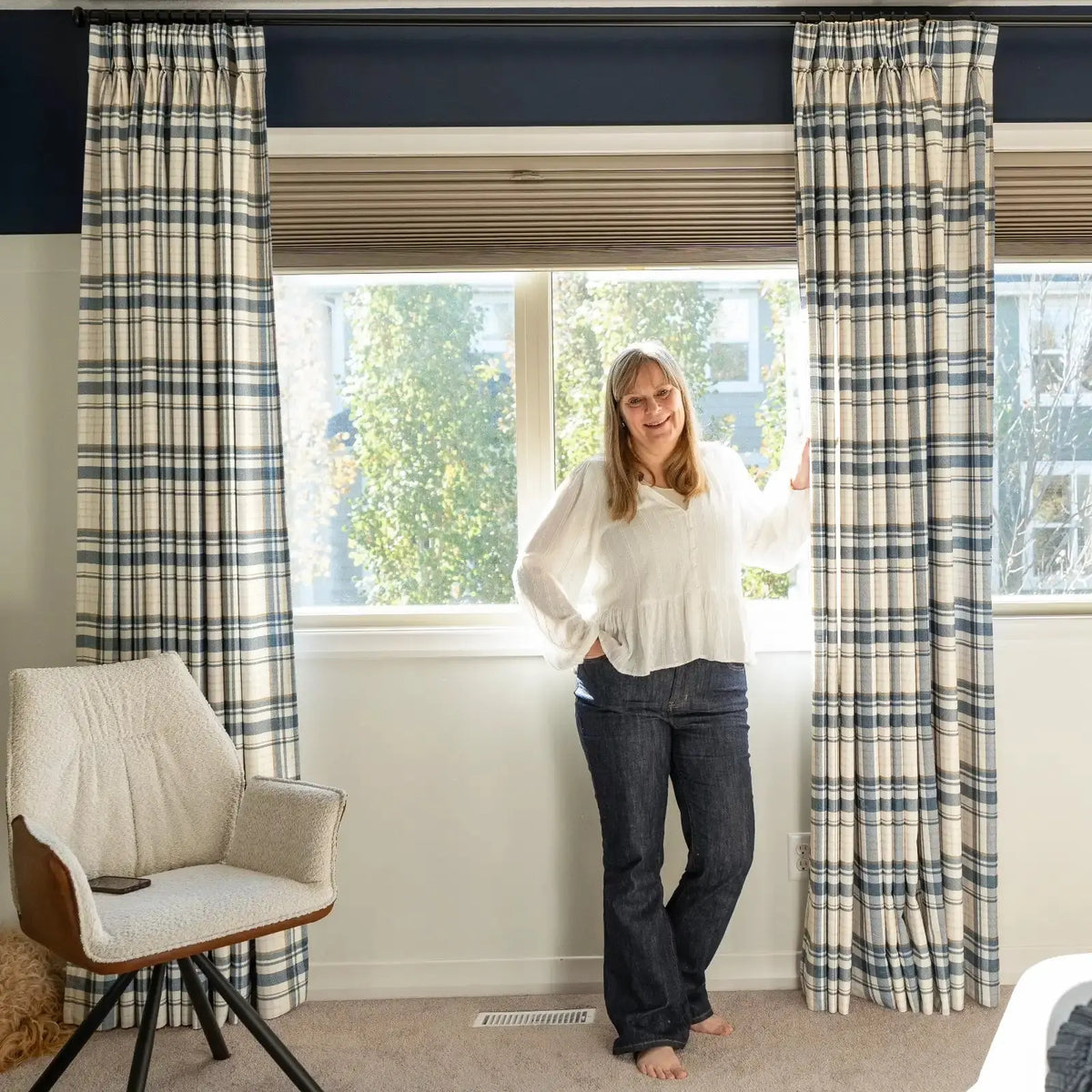 Kim Morrow x TWOPAGES Heritage Printed Cotton Pleated Curtains