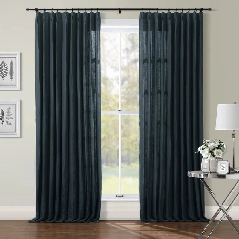 Patti Premium Belgian Linen Pleated Curtains