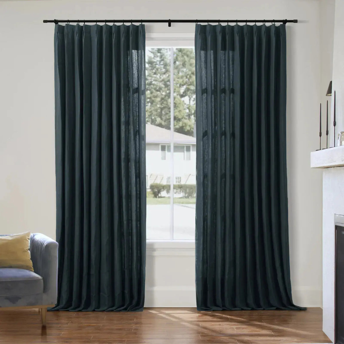 Patti Premium Belgian Linen Pleated Curtains