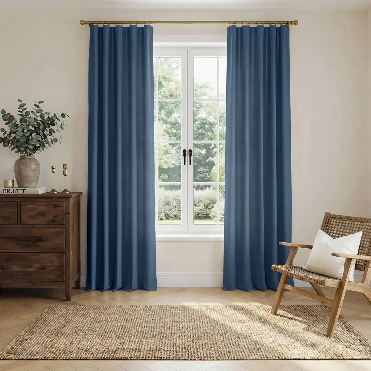 Liz Linen Soft Top Curtains
