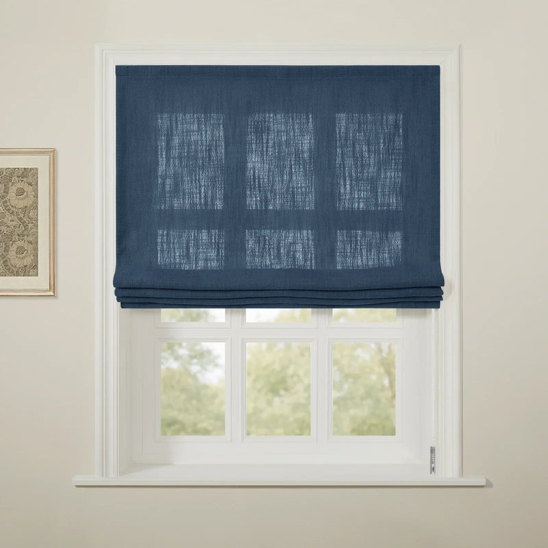 Liz Linen Flat Roman Blind Cord Lift