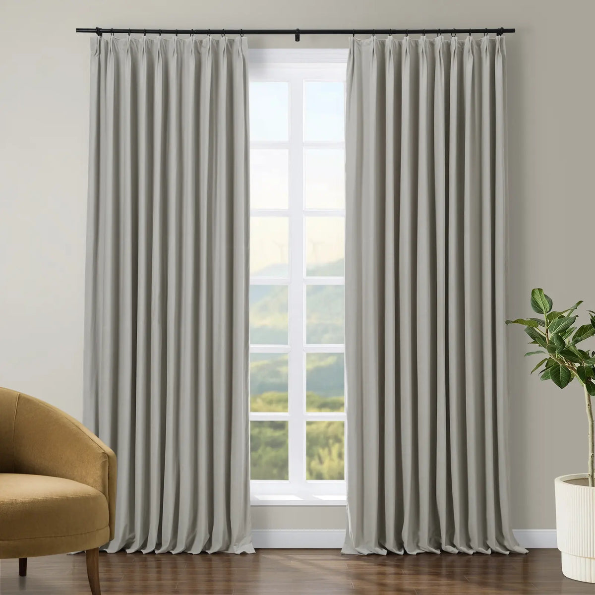 Tavis Premium Velvet Pleated Curtain