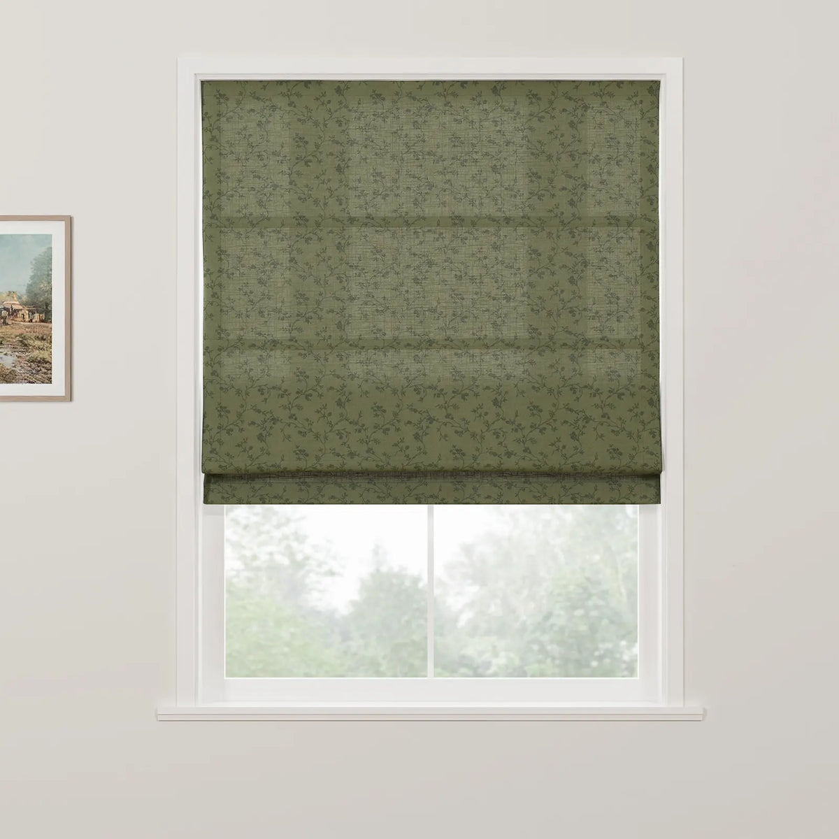 Britt Bengoechea x TWOPAGES Floral Print Linen Cotton Roman Blind Cordless