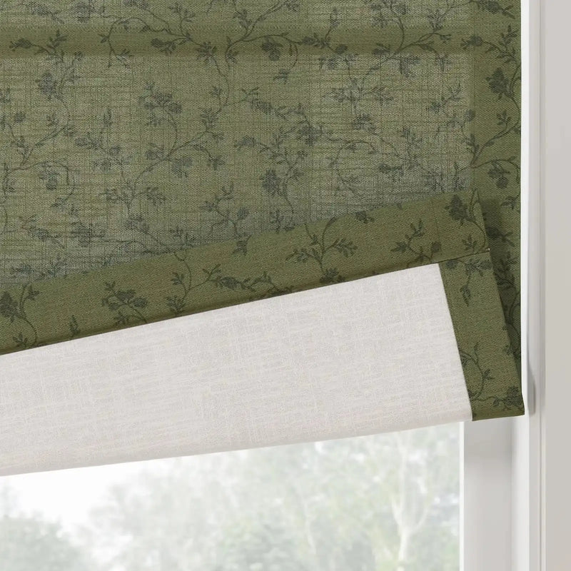 Britt Bengoechea x TWOPAGES Floral Print Linen Cotton Roman Blind Cordless