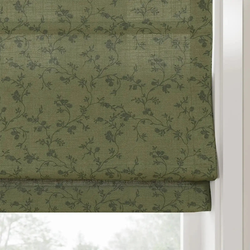 Britt Bengoechea x TWOPAGES Floral Print Linen Cotton Roman Blind Cordless