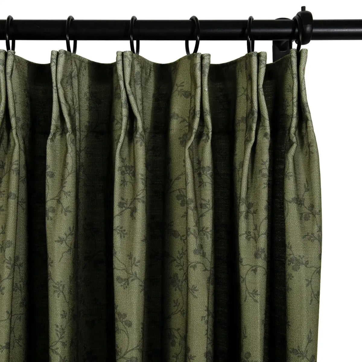 Britt Bengoechea x TWOPAGES Cottage Floral Printed Linen Cotton Pleated Curtains