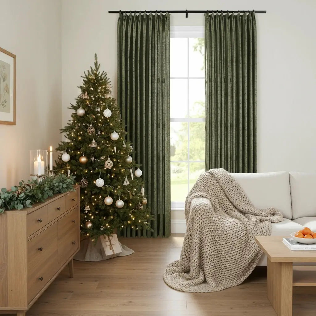 Britt Bengoechea x TWOPAGES Cottage Floral Printed Linen Cotton Pleated Curtains