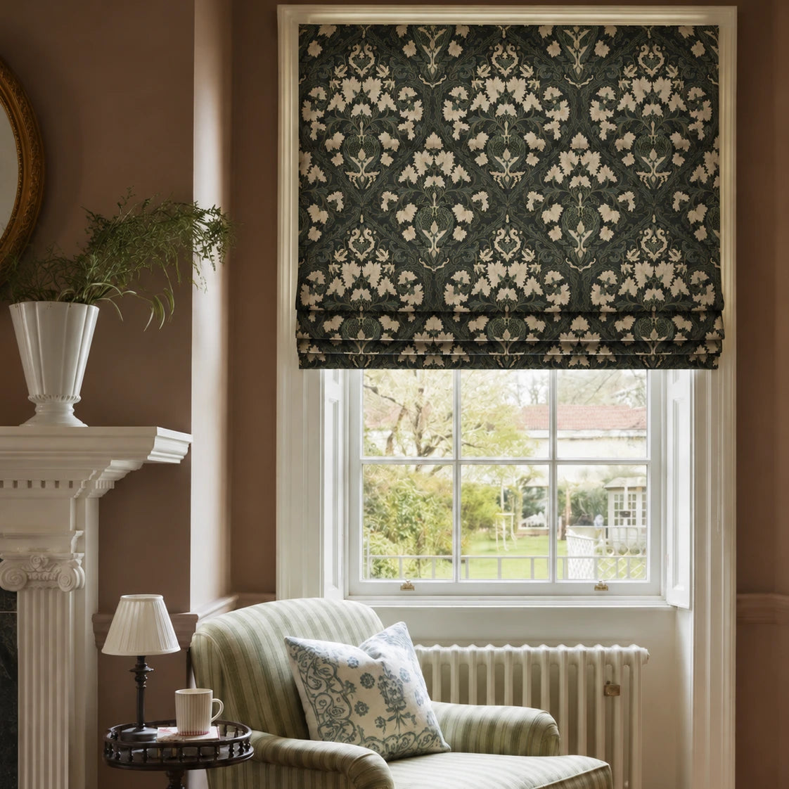 Sara Le x TWOPAGES Printed Linen Roman Blind Cord Lift