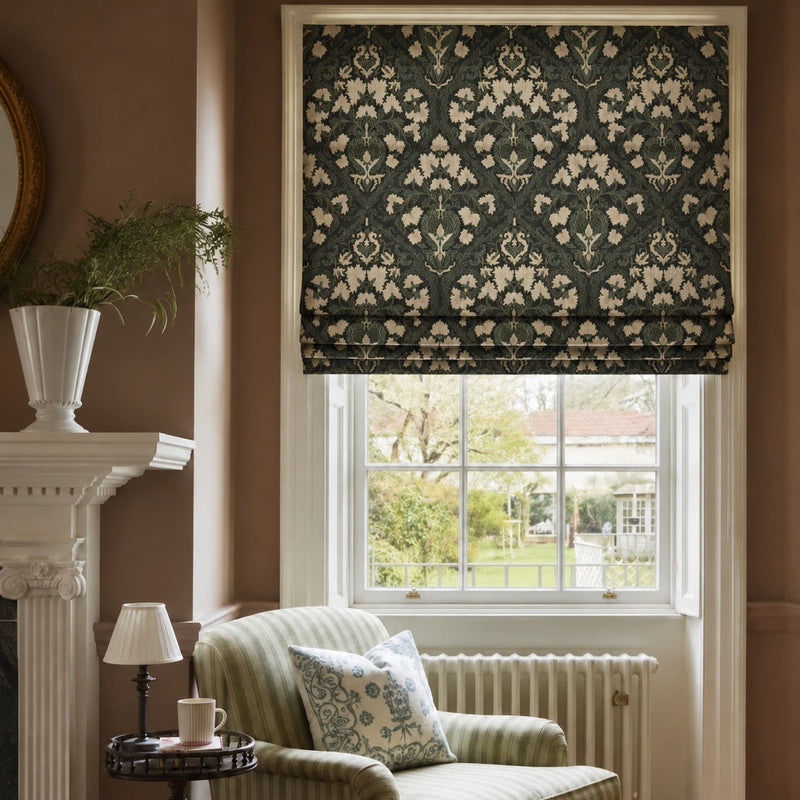 Sara Le x TWOPAGES Printed Linen Roman Blind Cord Lift