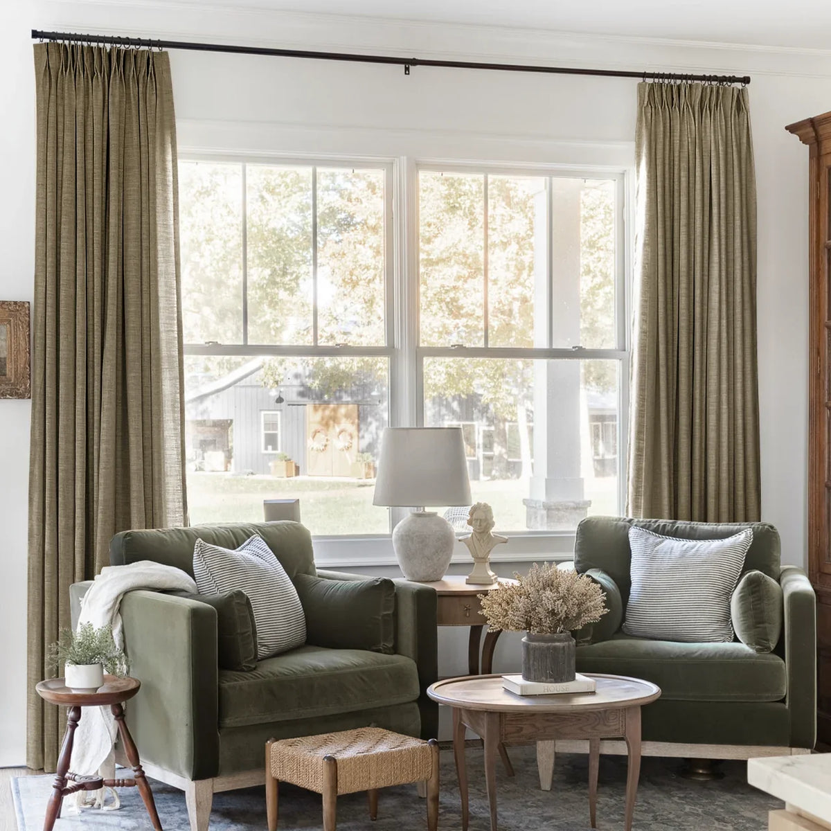 Liz Linen Pleated Curtains