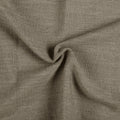 Oak Dim Gray Liz Linen Pleated Curtains soft linen weave gathered into a spiral close-up