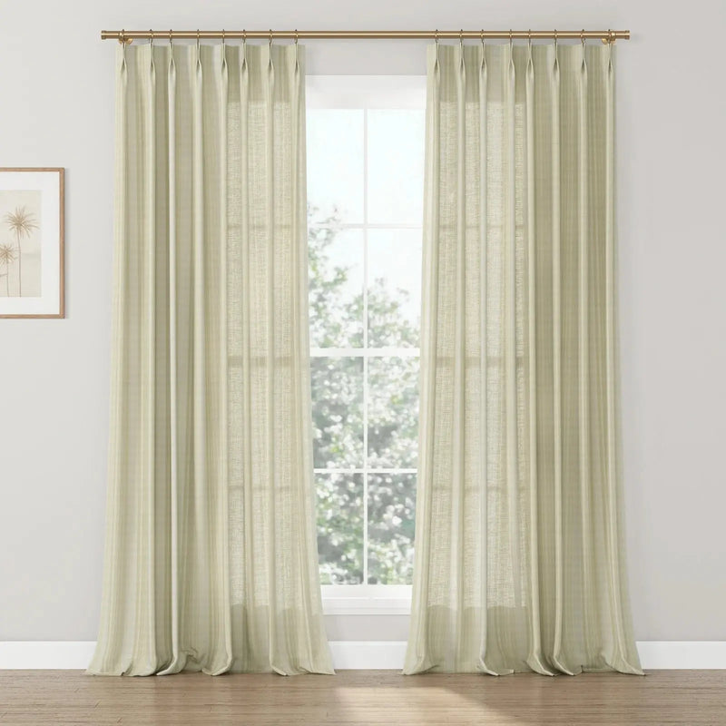 Rebecca Hughes x TWOPAGES Classic Vintage Printed Cotton Pleated Curtains