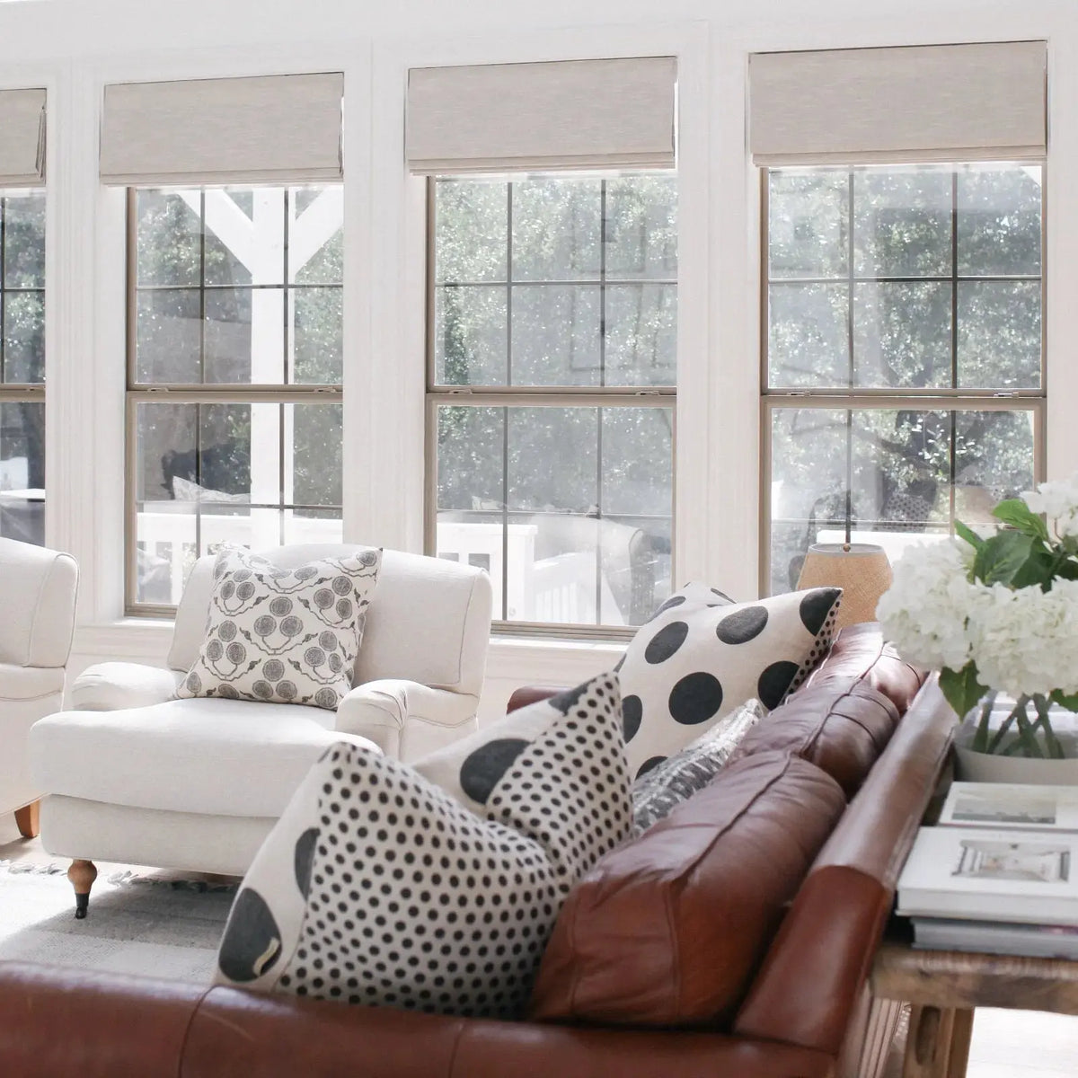 Smart Motorised Plain Roman Blind Cordless
