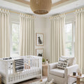 Jawara Textured Linen Cotton Tie Top Curtains