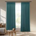 Veda Lustrous Cotton Velvet Pleated Curtains