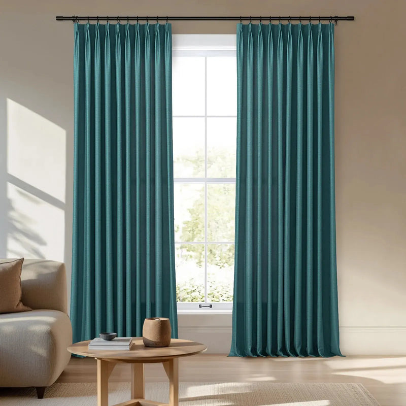 Veda Lustrous Cotton Velvet Pleated Curtains