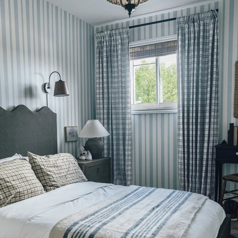 Britt Bengoechea x TWOPAGES Cottage Floral Printed Linen Cotton Pleated Curtains