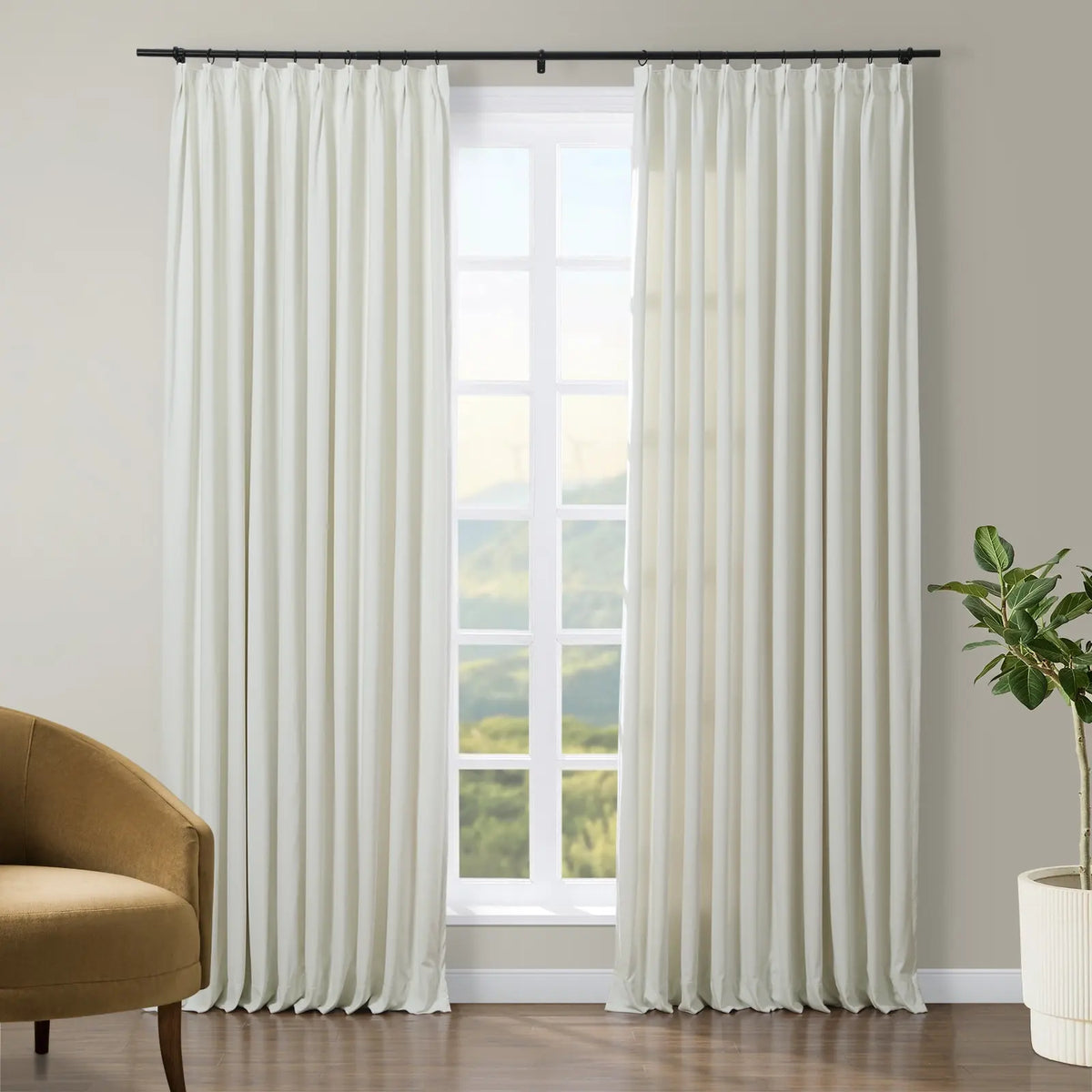 Tavis Premium Velvet Pleated Curtain