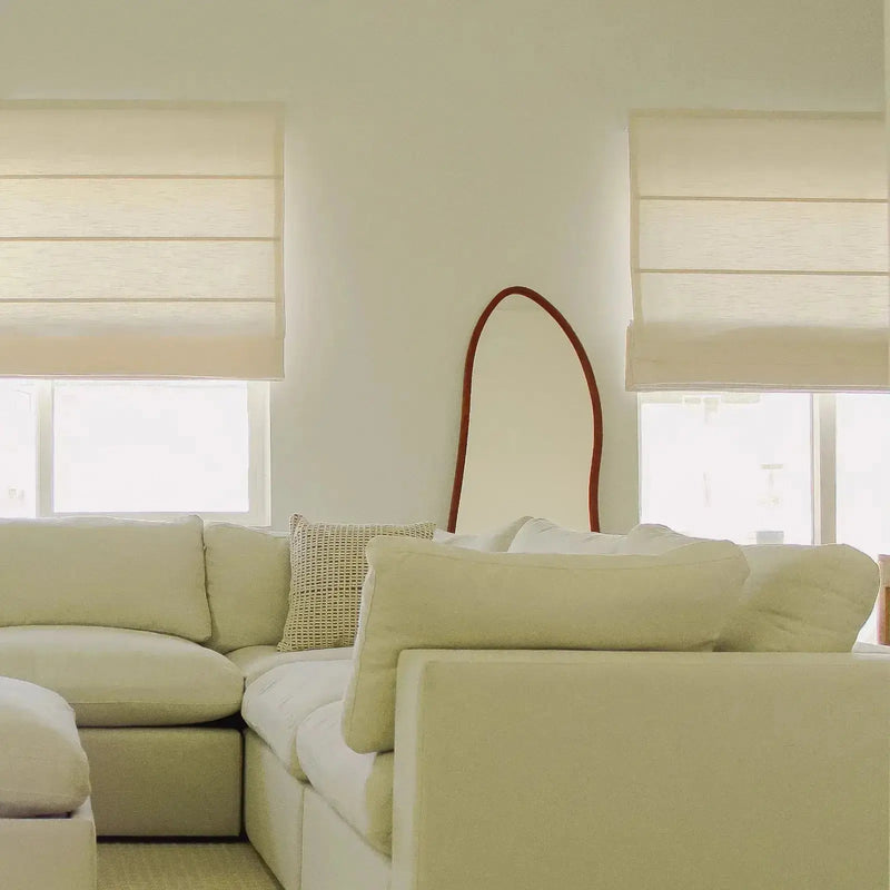Jawara Linen Cotton Roman Blind Cordless