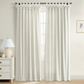 Jawara Textured Linen Cotton Tie Top Curtains