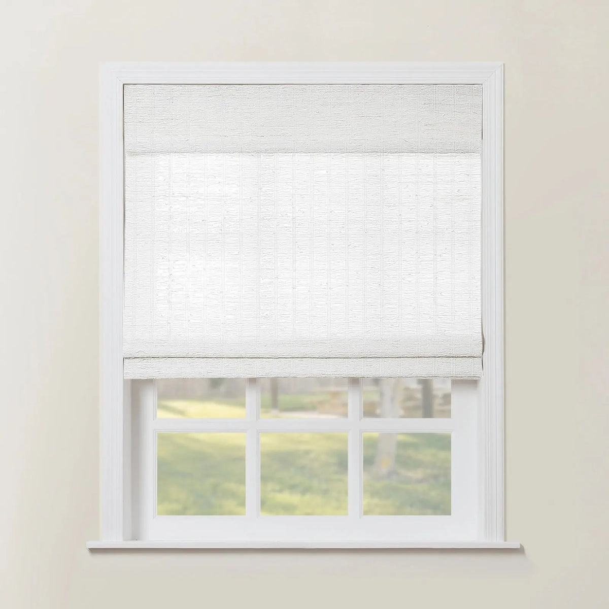 Rae Natural Ramie Flax Woven Wood Blinds - Series C