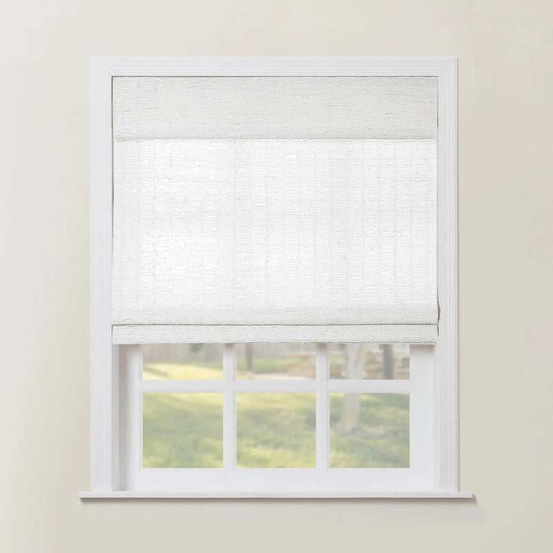 Rae Natural Ramie Flax Woven Wood Blinds - Series C