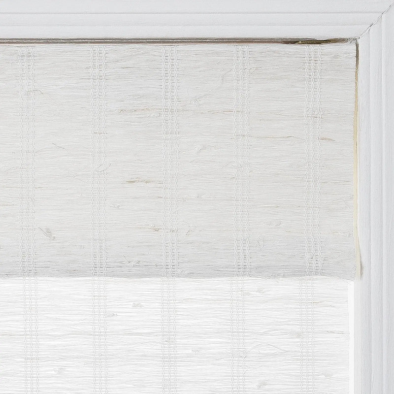Rae Natural Ramie Flax Woven Wood Blinds - Series C