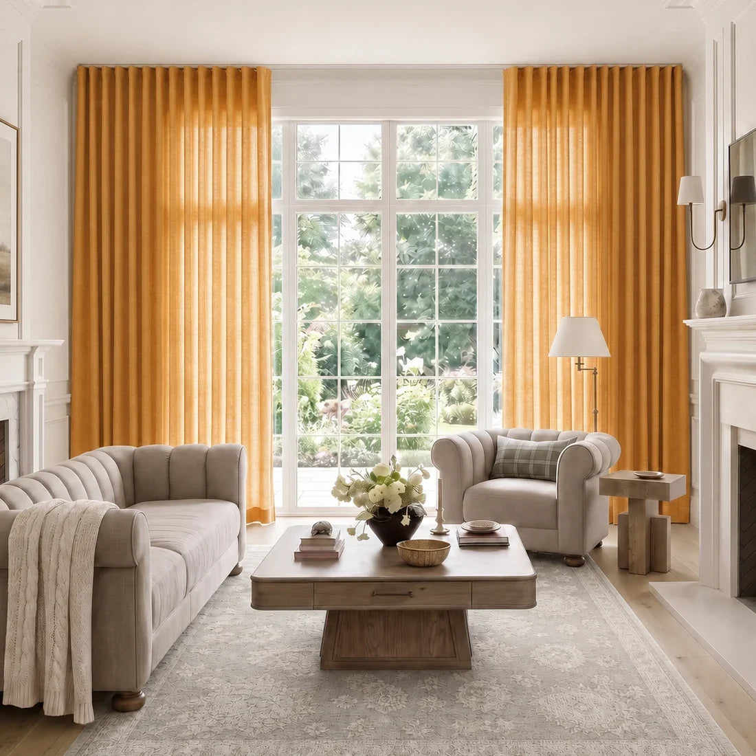 Isabella Cotton S-fold Curtains with Belt Hook - Lora Track