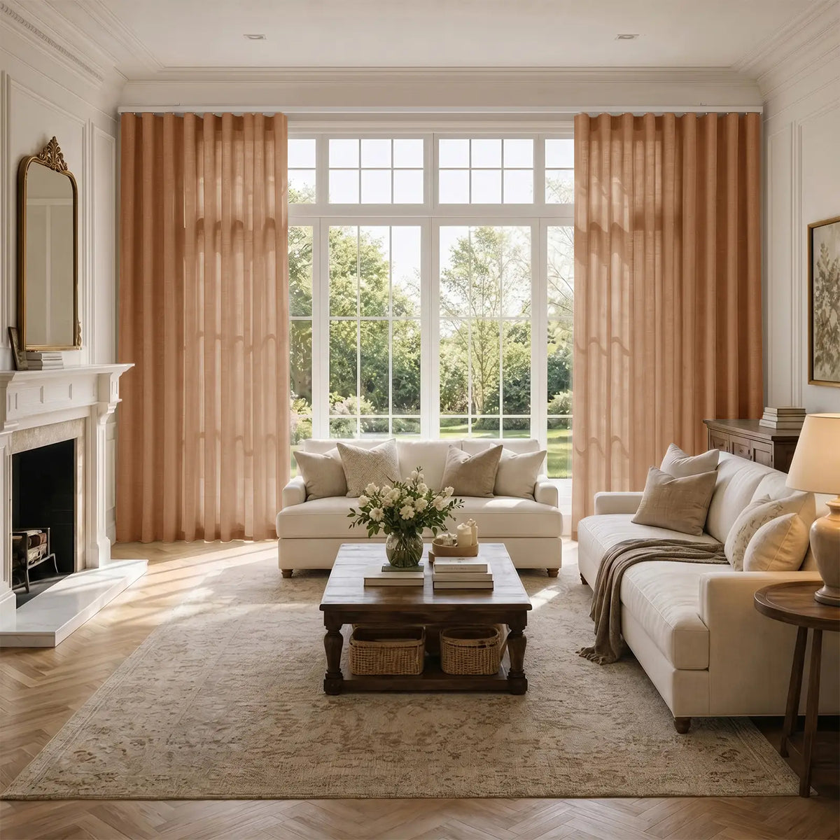 Liz Linen S-fold Curtain with Belt Hook - Lora Track