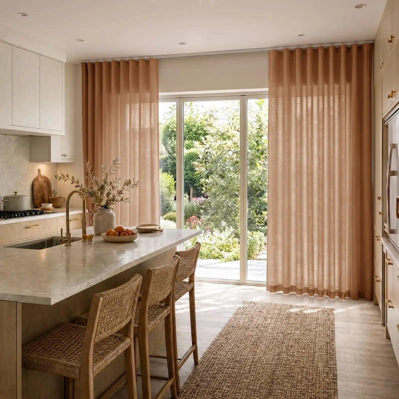 Liz Linen S-fold Curtain with Belt Hook - Lora Track